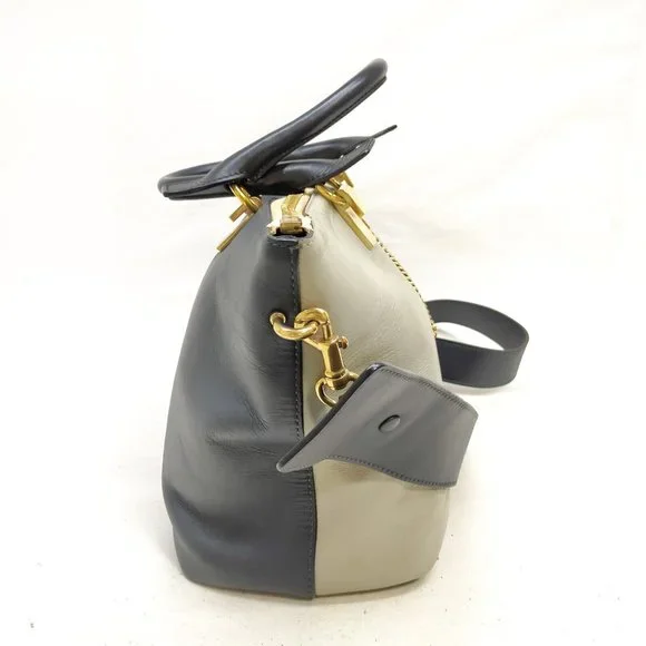 Chloe Hand Bag Gray Leather